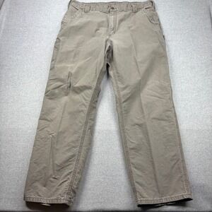 Carhartt Pants Men 40x29 Actual Brown B151 Dungaree Fit Canvas Carpenter Utility